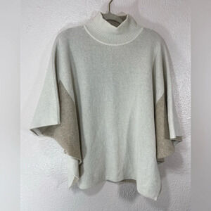 Note di Anita Merino Wool/Cashmere Blend Sweater Poncho Women’s OS Italy Neutral